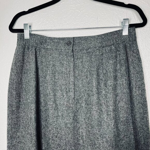 Vintage Sag Harbor Gray Wool Blend Midi Y2K Pencil Skirt Sz. 14 - Picture 4 of 12